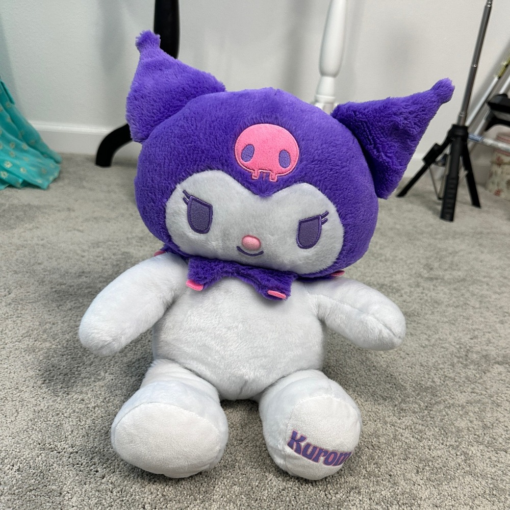 Build-A-Bear Kuromi Plush Toy Unisex 18" Purple White Excellent